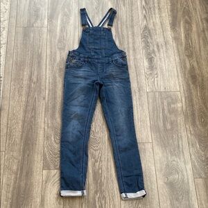 Justice - Girls Dark Wash Denim Overalls - Size 10